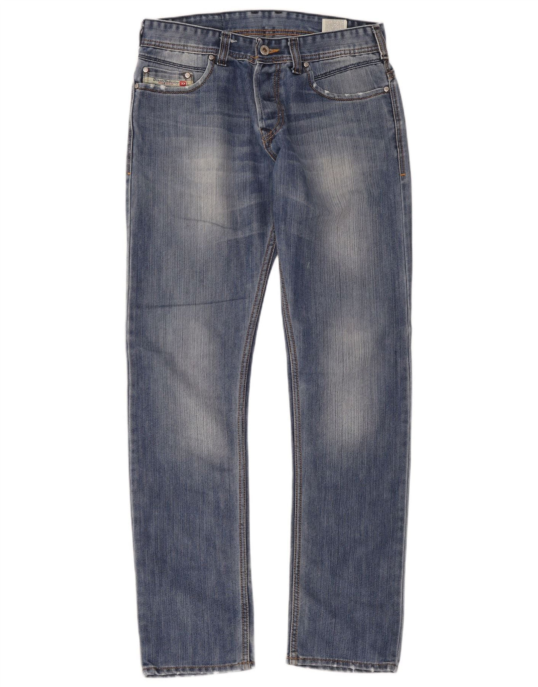 Jeans slim invecchiati da uomo Diesel W31 L31 in cotone blu