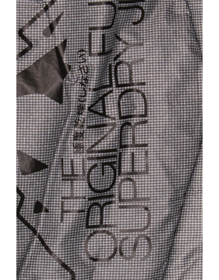 Cappotto imbottito con cappuccio da donna Superdry UK 10 piccolo nylon nero