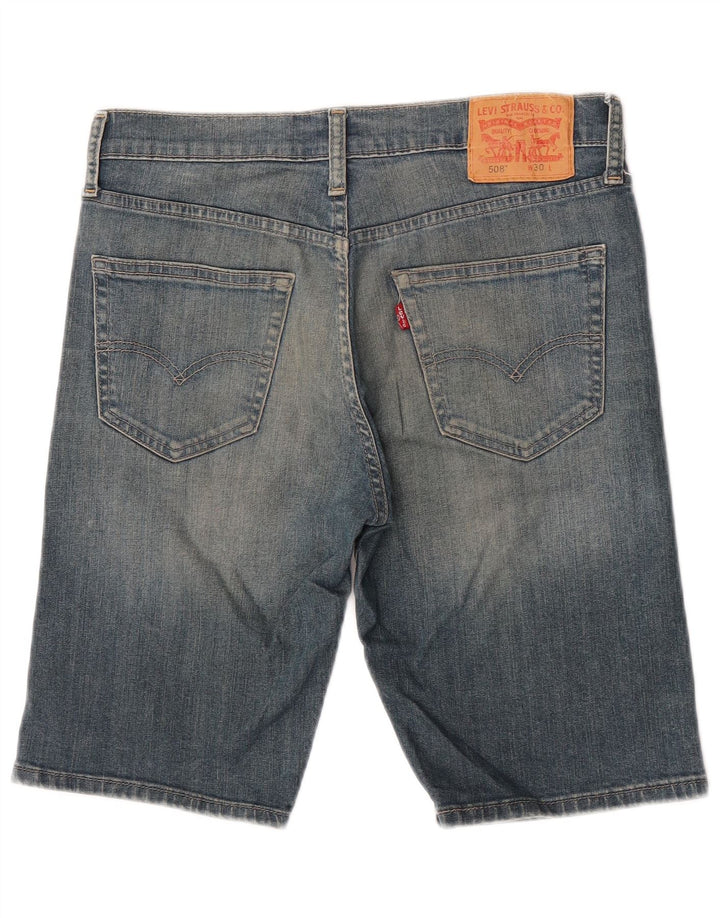 Pantaloncini di jeans Levi's 508 da uomo W30 in cotone blu medio