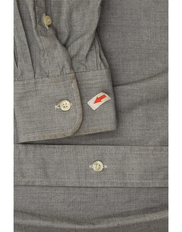Camicia da uomo Lacoste taglia 45 XL in cotone grigio