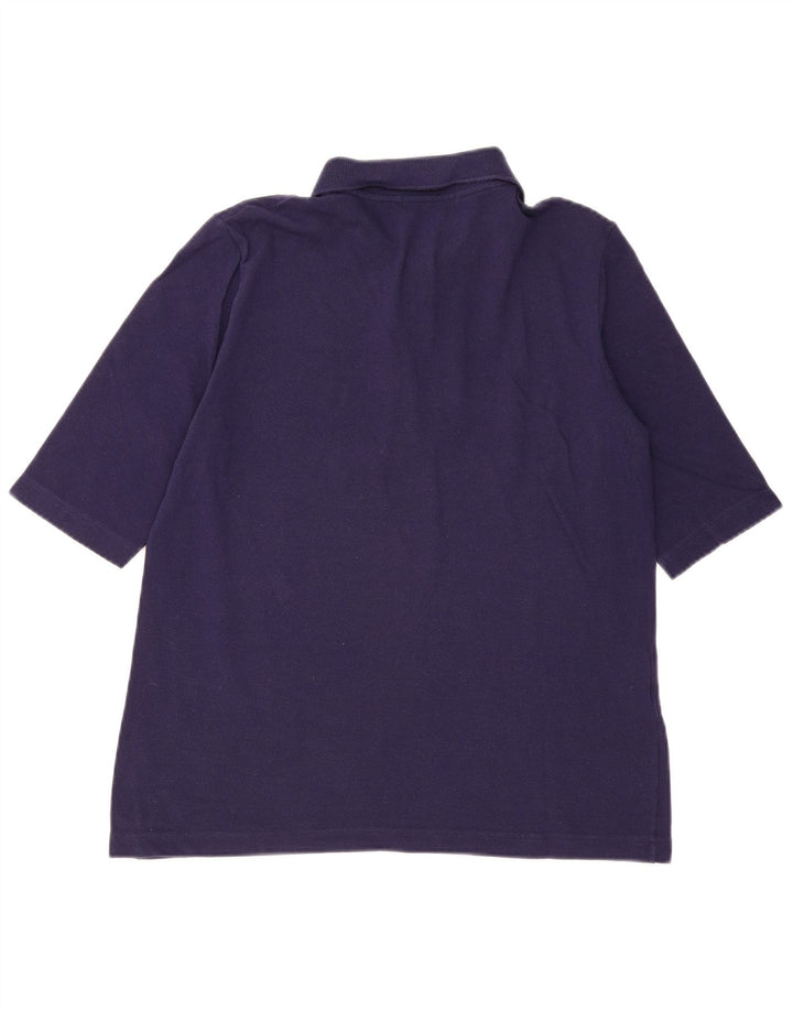 Polo da donna Lacoste taglia 44 grande in cotone blu navy