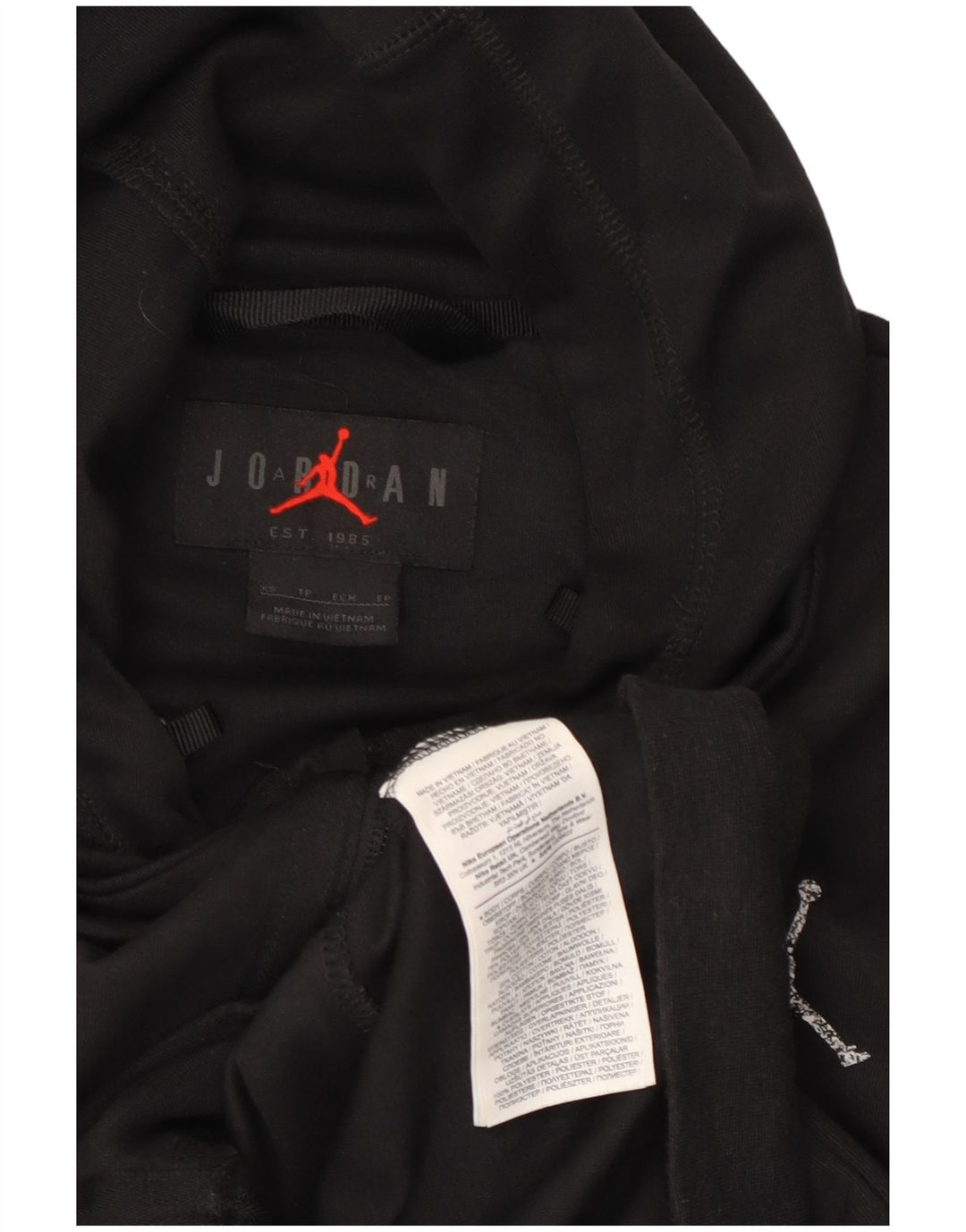 JORDAN Felpa con cappuccio e zip Dri Fit da uomo XS Poliestere nero