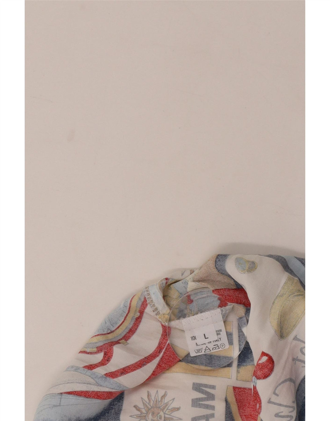 Camicetta da donna con grafica astratta vintage UK 16 grande multicolore