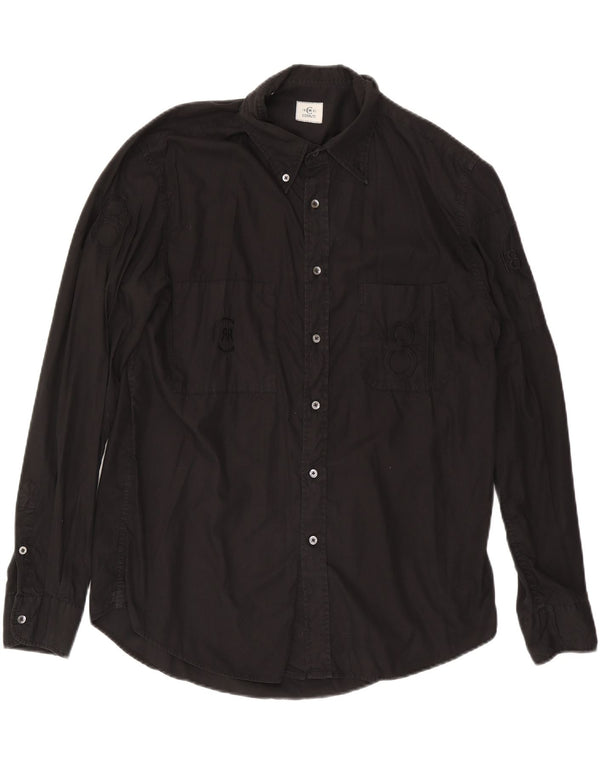 Camicia grafica da uomo CERRUTI 1881 XL Nera