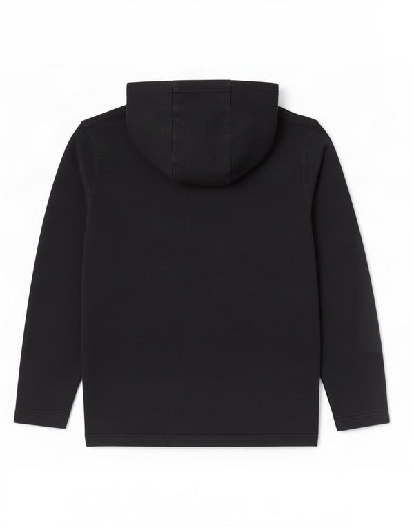 Maglia Nike da uomo a maniche lunghe con cappuccio, cotone medio nero