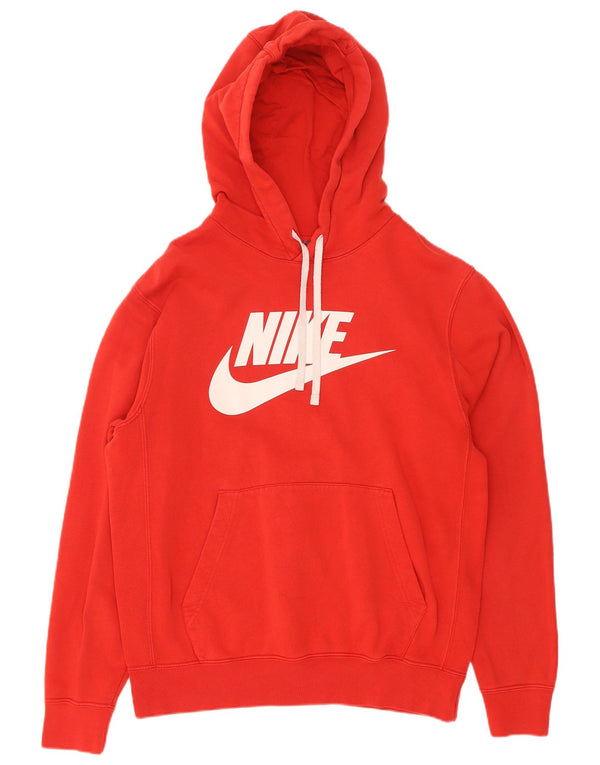 Felpa con cappuccio grafica Nike da donna, grande, in cotone rosso