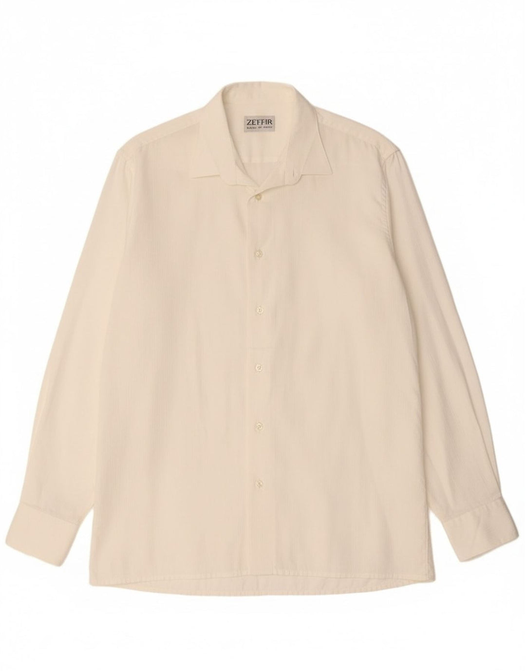 Camicia vintage da uomo in cotone bianco medio