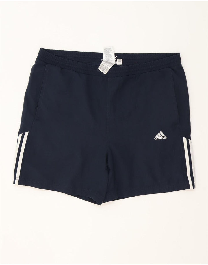 Pantaloncini sportivi da uomo Adidas Large blu navy in poliestere