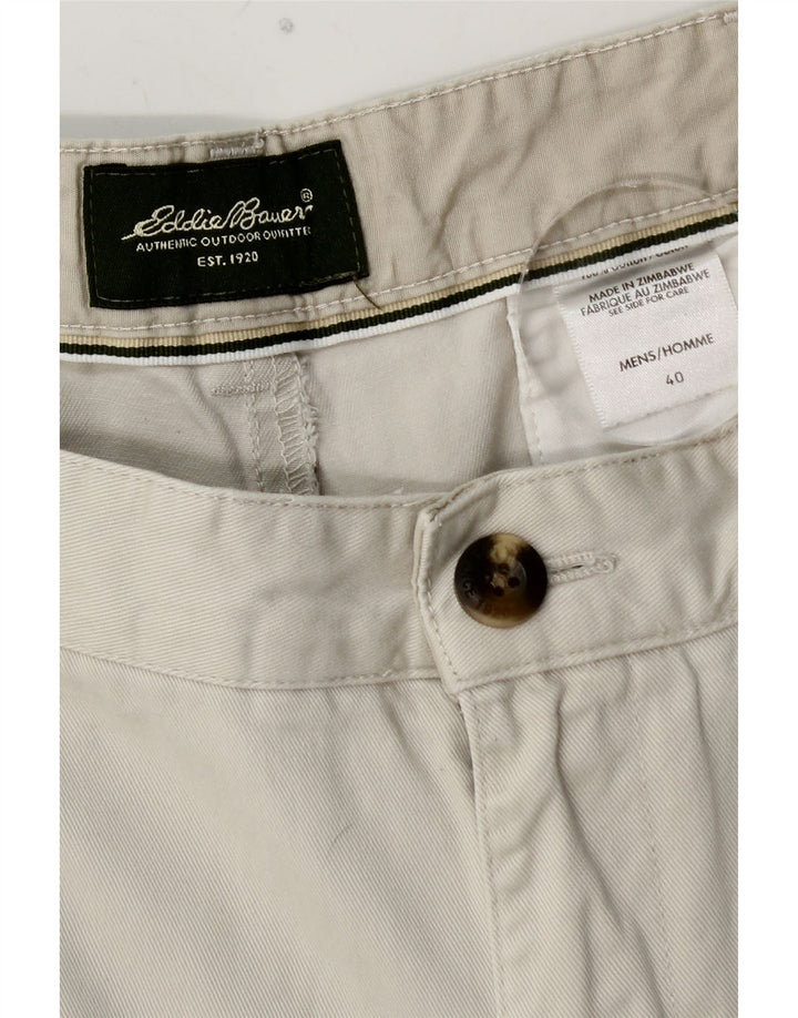 Pantaloncini chino con ancoraggio da uomo EDDIE BAUER W40 XL cotone bianco