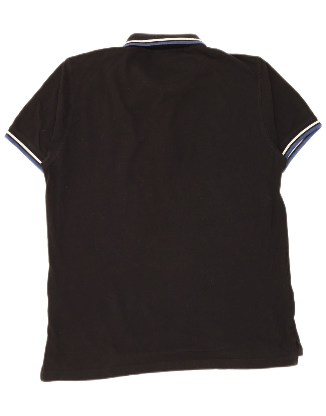 Polo Pierre Cardin da uomo vestibilità regolare in cotone a righe nere medie