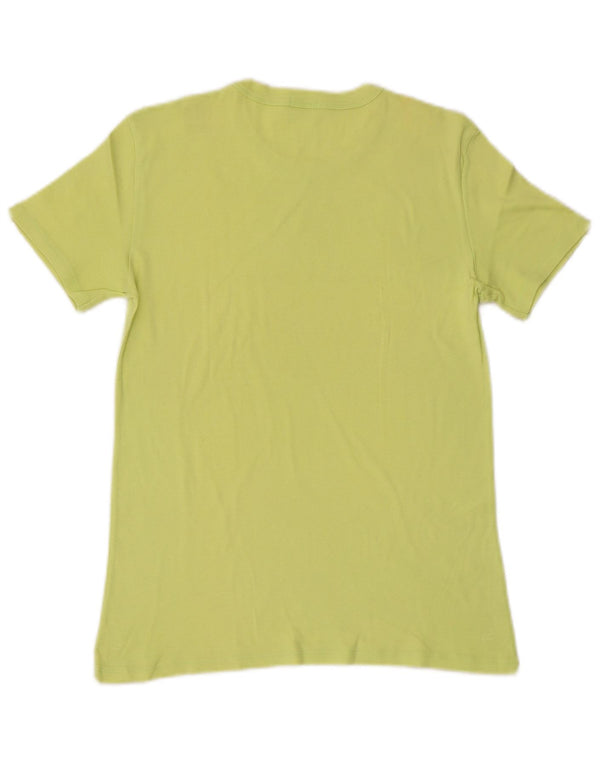 T-shirt grafica da donna Benetton Top UK 12 cotone verde medio