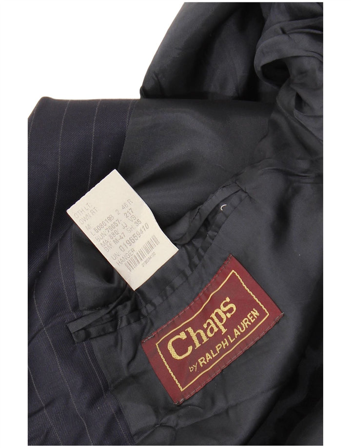 Giacca blazer da uomo Chaps Ralph Lauren UK 46 2XL Gessato blu navy