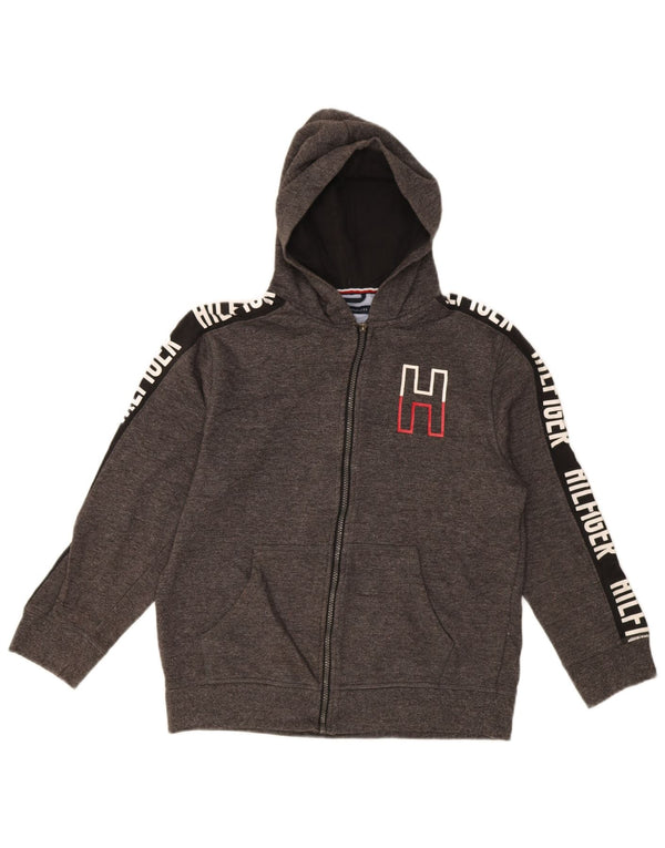 Maglione con cappuccio e zip per ragazze Tommy Hilfiger 15-16 anni Large Grey Colourblock