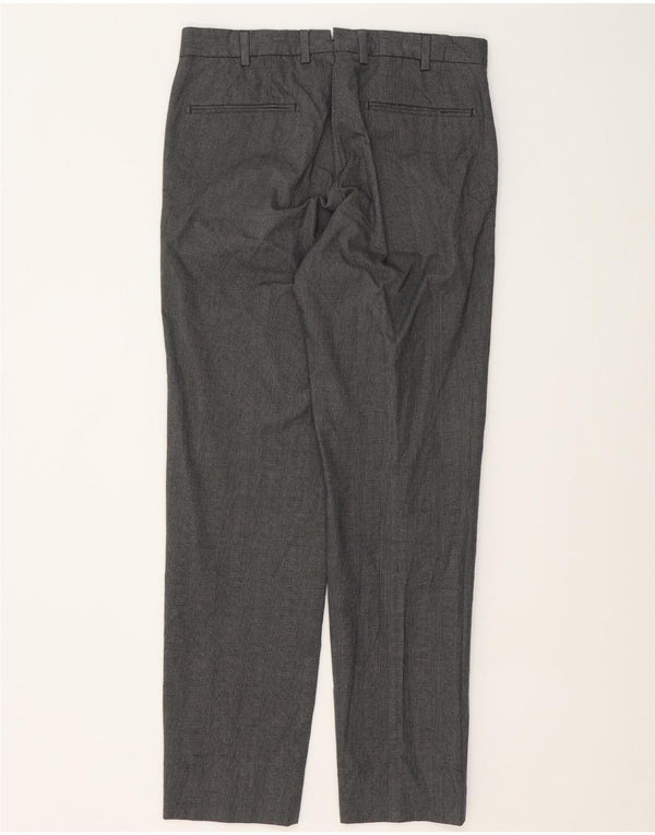 MASSIMO DUTTI Pantaloni da abito da uomo EU 40 Medium W31 L31 Pied de poule grigio