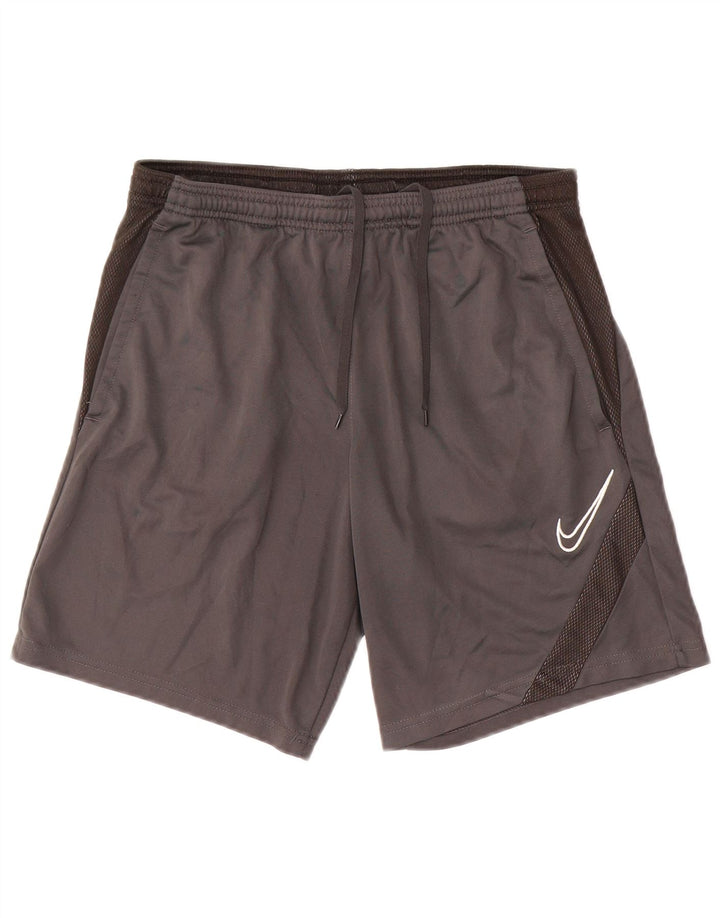 Pantaloncini sportivi Nike Dri Fit da uomo, piccoli, in poliestere color block grigio