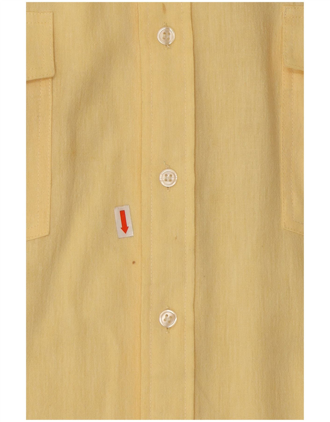 ARIZONA JEANS Camicia Uomo Taglia 45/46 XL Cotone Giallo