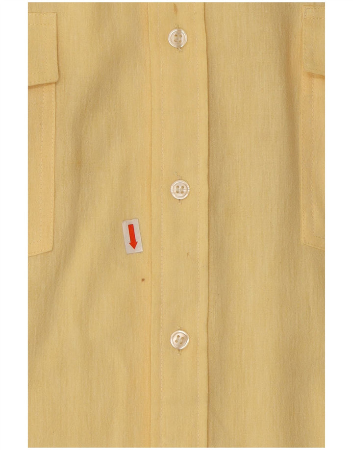 ARIZONA JEANS Camicia Uomo Taglia 45/46 XL Cotone Giallo