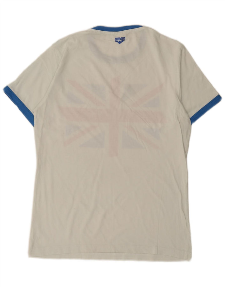 ARENA T-shirt grafica da donna Top UK 14 Large Bianca