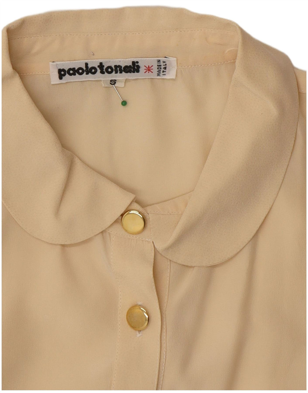 Paolo Tonali Camicetta oversize da donna Top UK 10 Small Beige