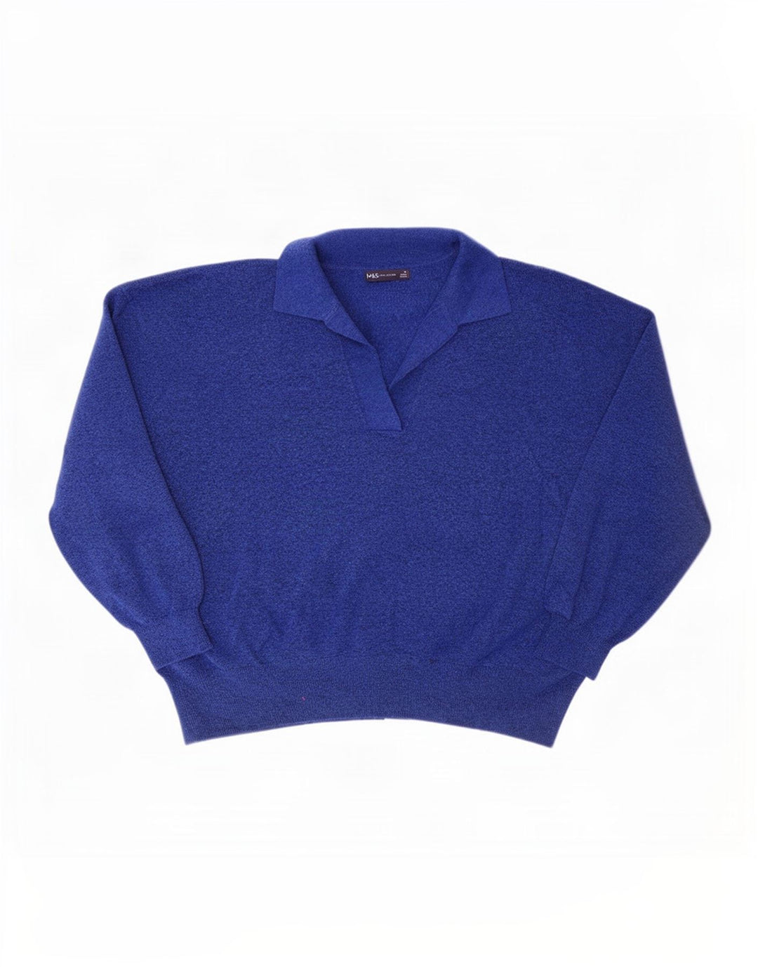 Maglione maglione da uomo Marks & Spencer con collo alto XL poliestere blu