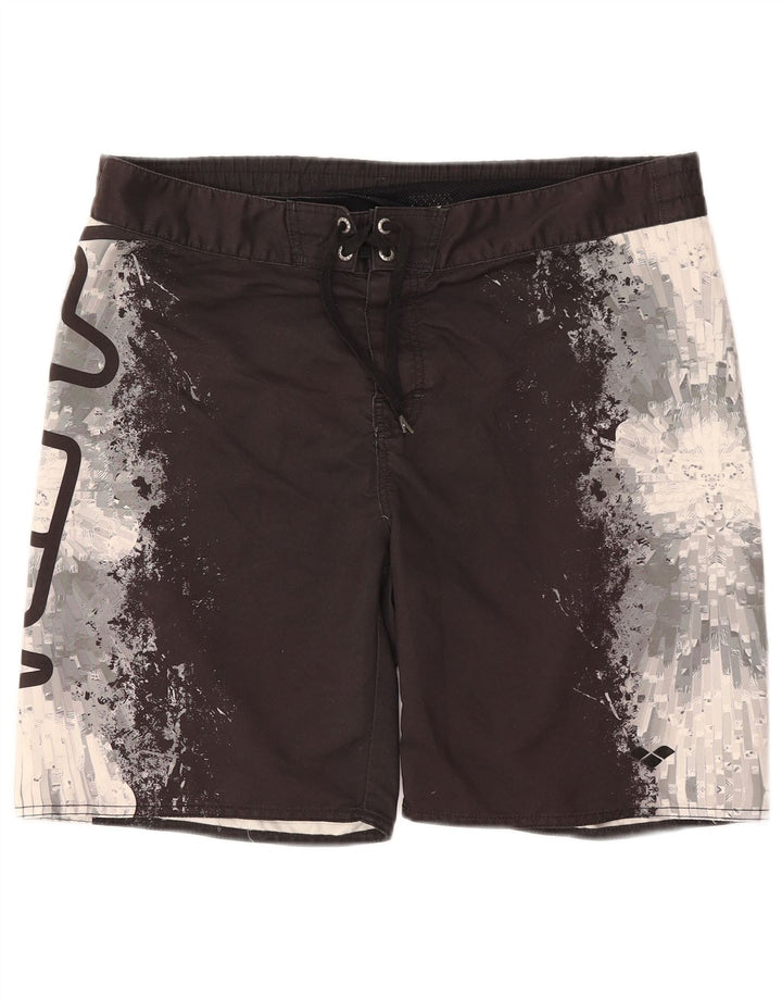 ARENA Pantaloncini da bagno grafici da uomo Poliestere color block medio nero