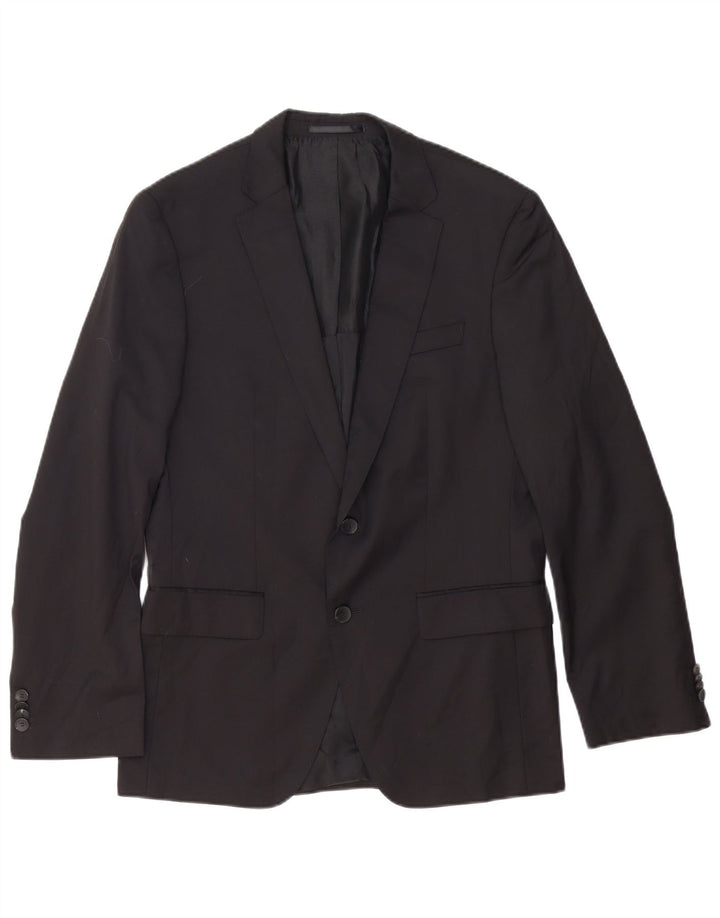 Giacca blazer da uomo a 2 bottoni HUGO BOSS UK 38 media nera