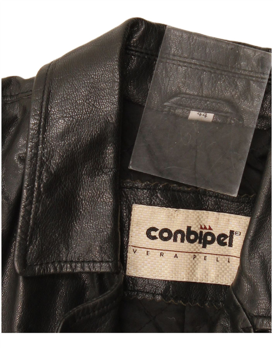 Cappotto In Pelle Donna Conbipel IT 44 Medio Pelle Nera