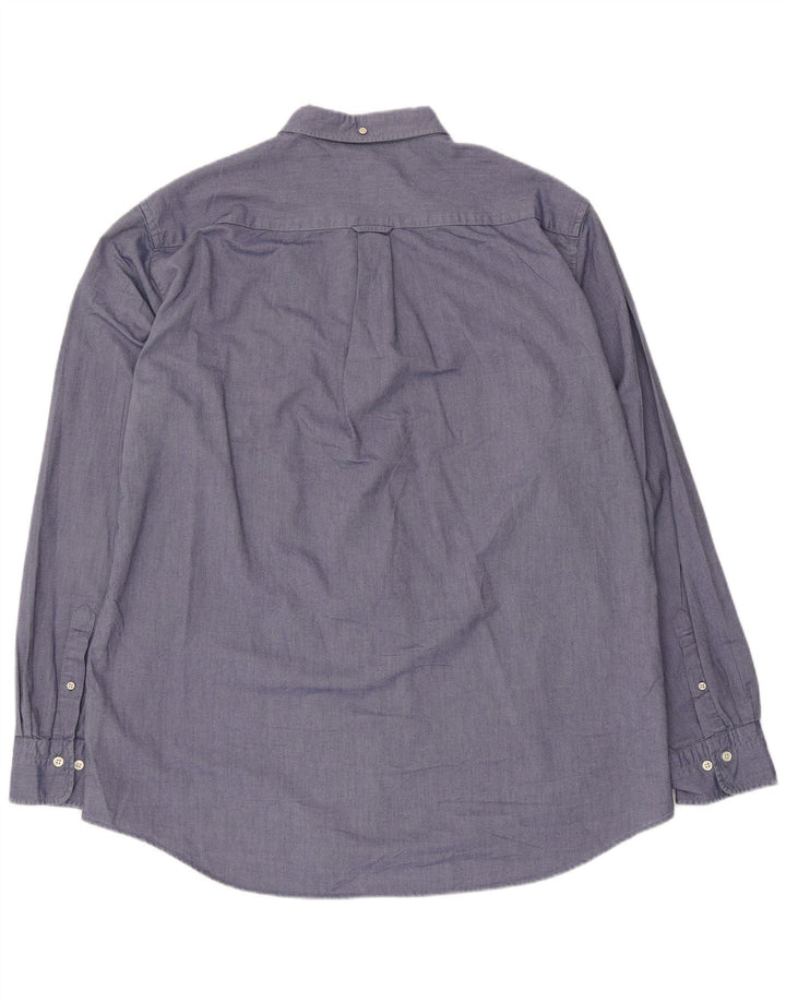 Gant Camicia da uomo vestibilità regolare taglia 45/46 18 2XL cotone blu