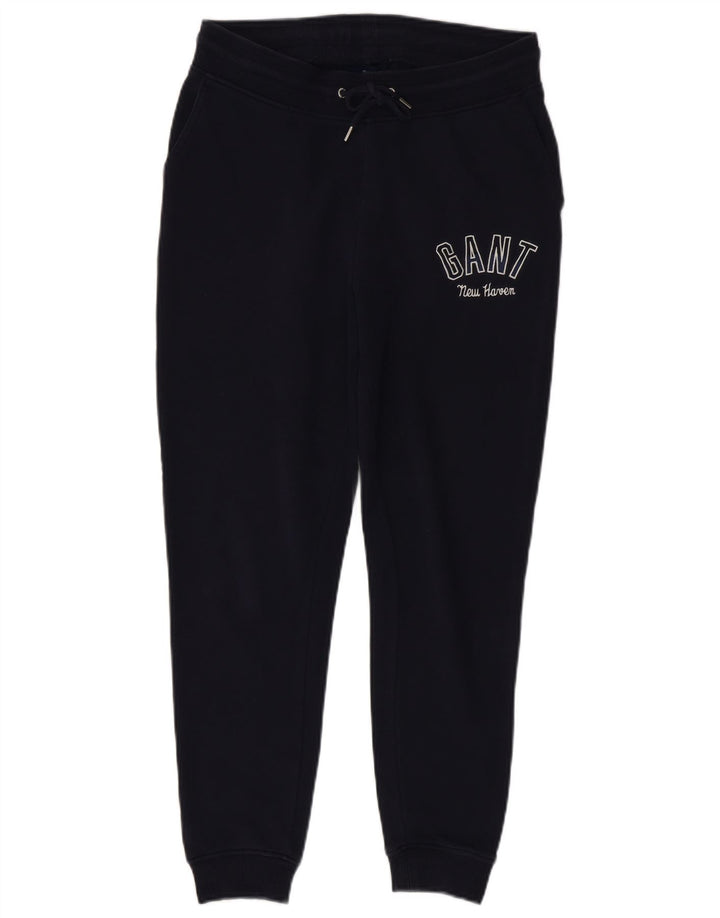 Pantaloni da tuta con grafica Gant da donna, pantaloni da jogging, UK 14, medio, blu navy