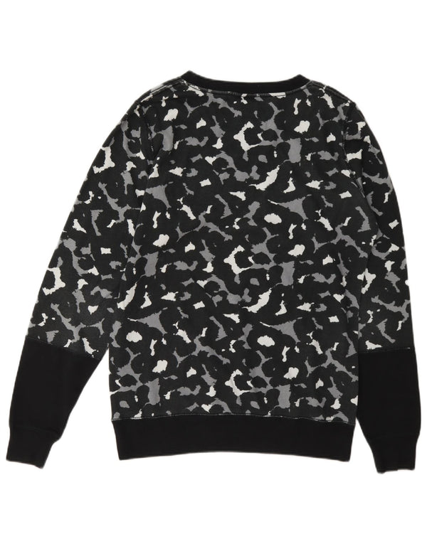 Felpa da donna Nike Jumper UK 14 Medium Black Animal Print