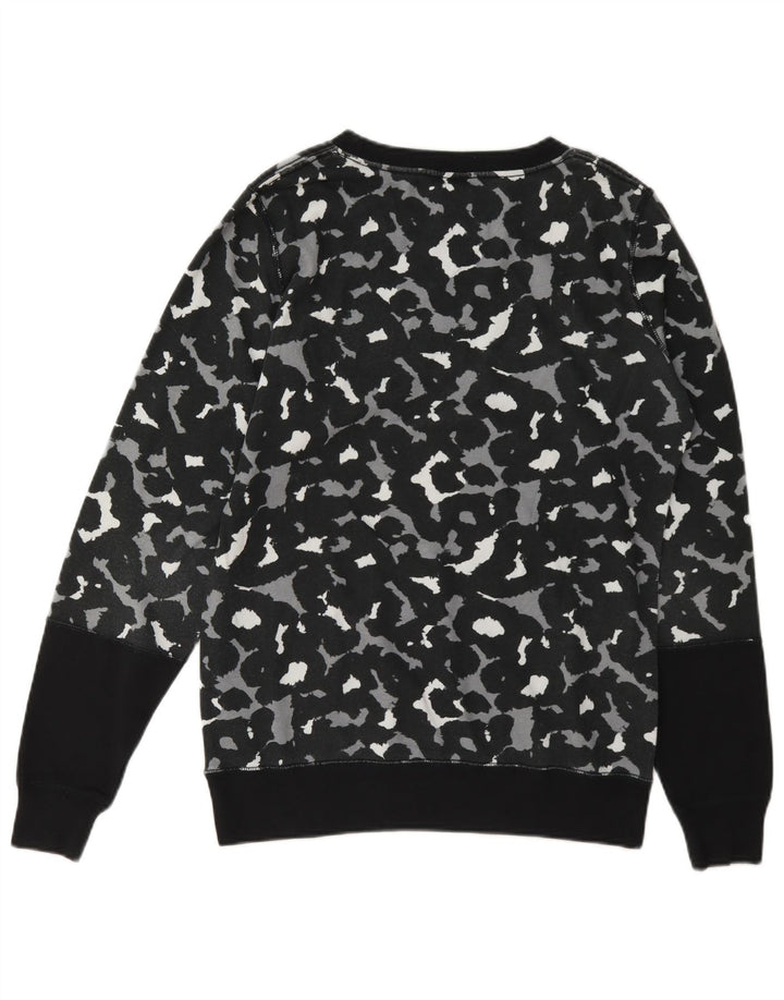 Felpa da donna Nike Jumper UK 14 Medium Black Animal Print