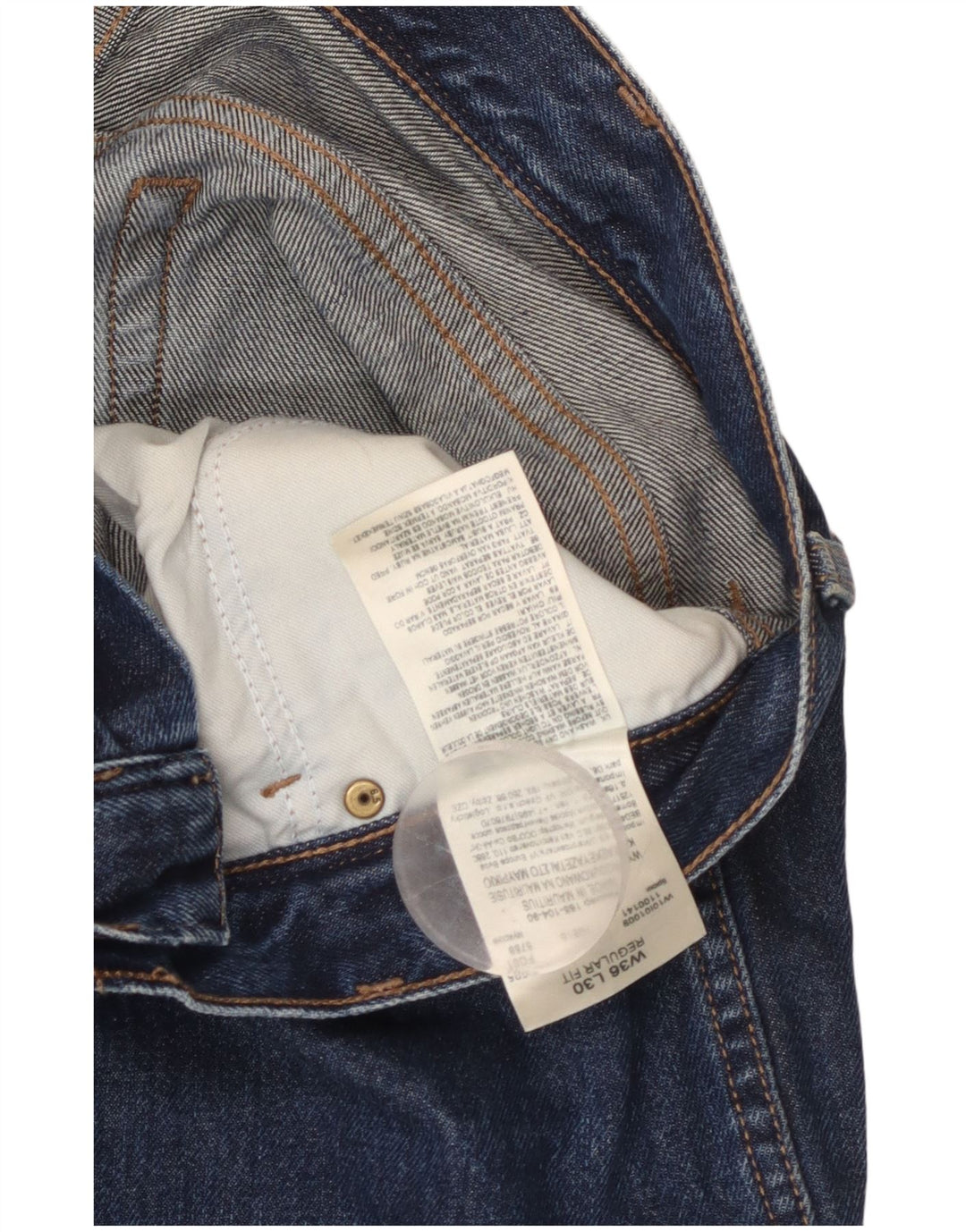 Jeans dritti da uomo vestibilità regolare WRANGLER W36 L30 cotone blu