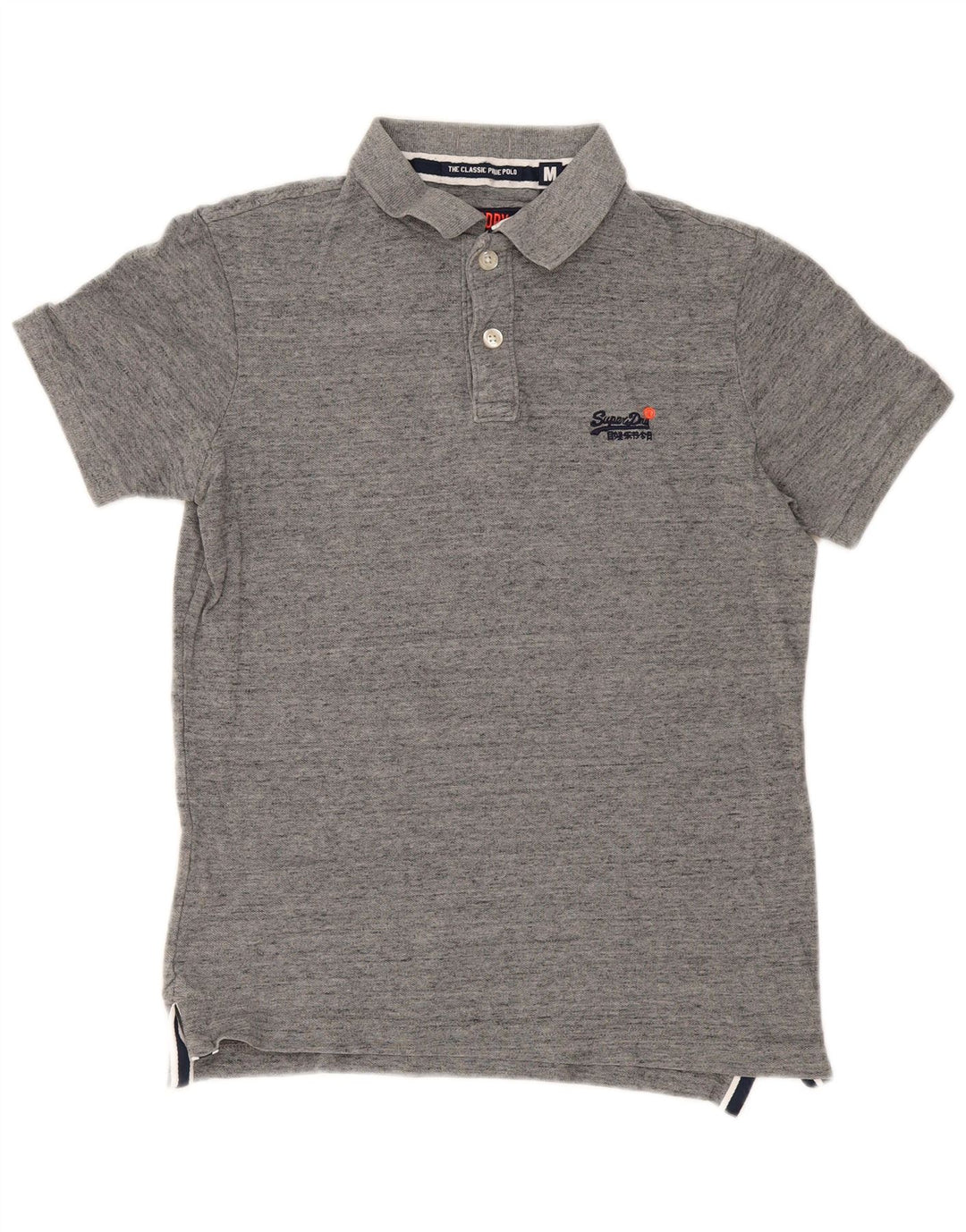 Polo da uomo Superdry grigio medio chiazzato