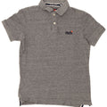 Polo da uomo Superdry grigio medio chiazzato