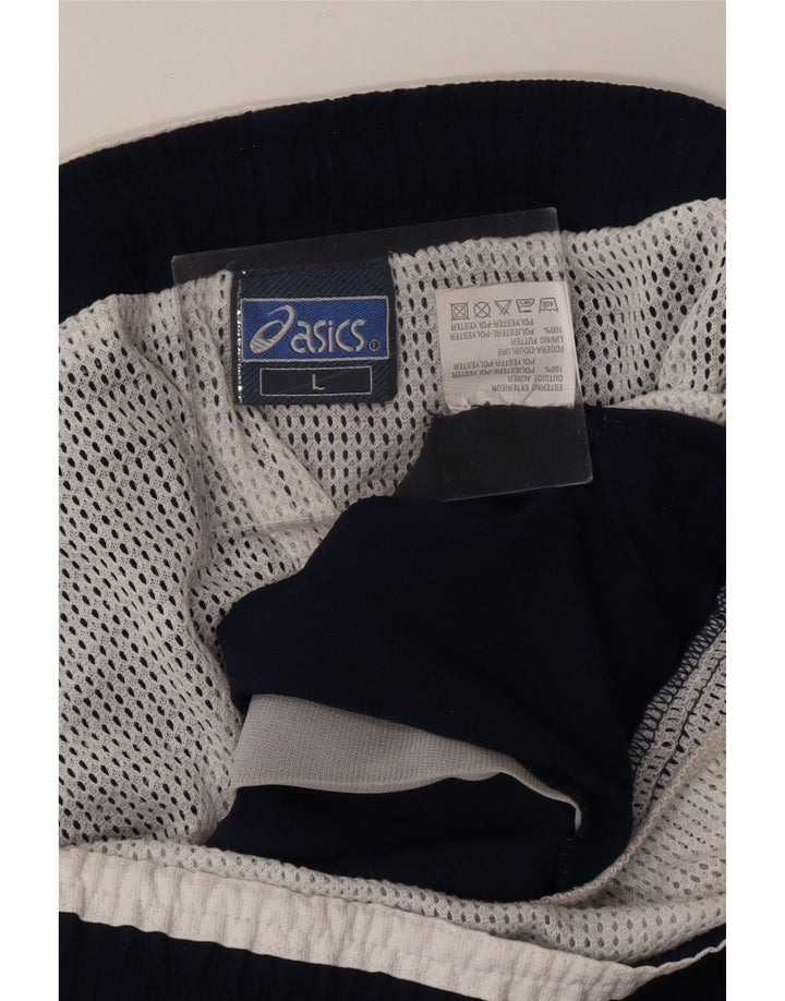 Pantaloncini da bagno ASICS da uomo grandi in poliestere blu navy