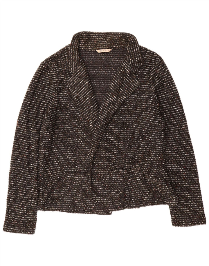 Maglione cardigan aperto da donna Marks & Spencer UK 20 2XL Nero screziato