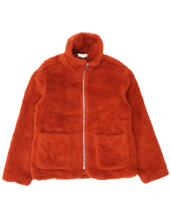 Topshop Womens Teddy Bear Oversized Windbreaker Jacket UK 10 Small Orange