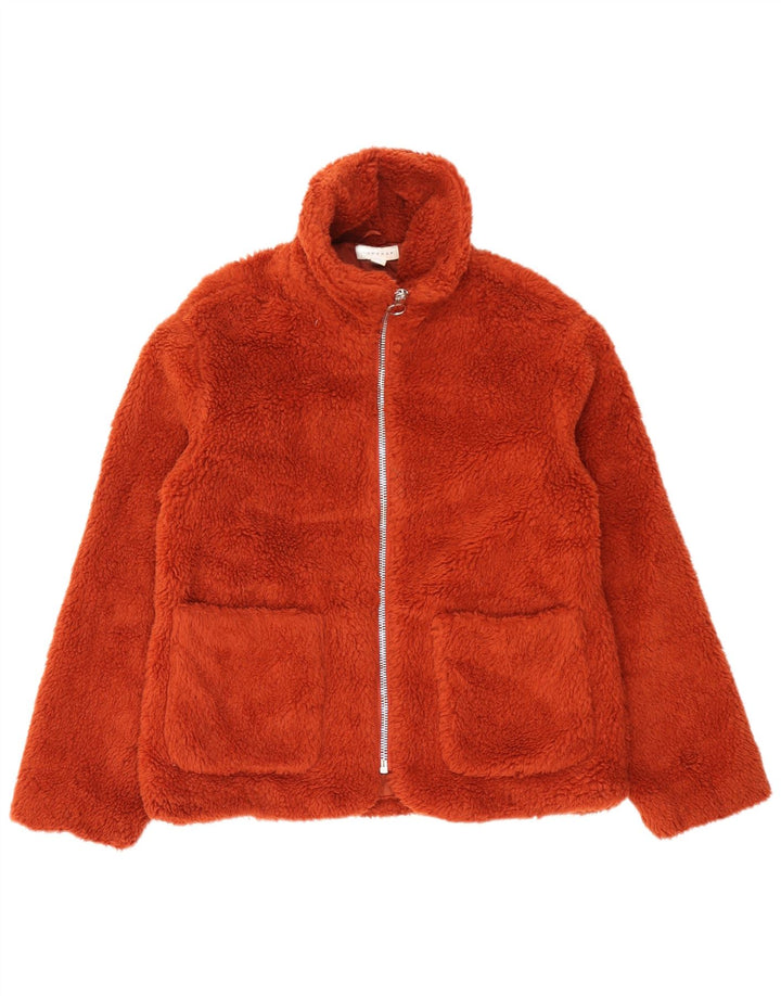 Giacca a vento oversize da donna con orsacchiotto Topshop UK 10 piccola arancione