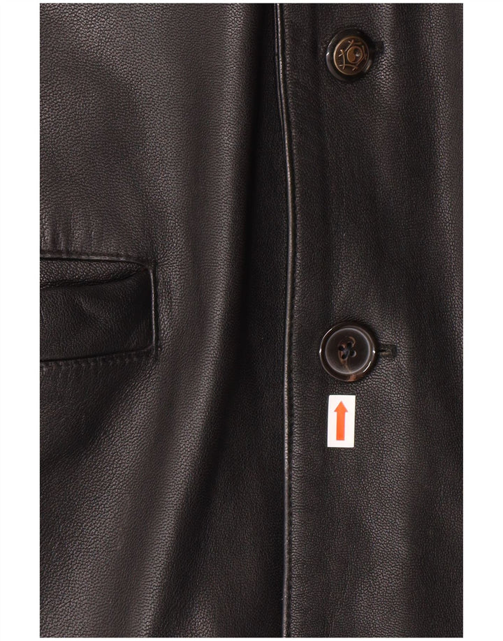 Giacca in pelle da uomo ROUTE 66 UK 40 Grande pelle nera