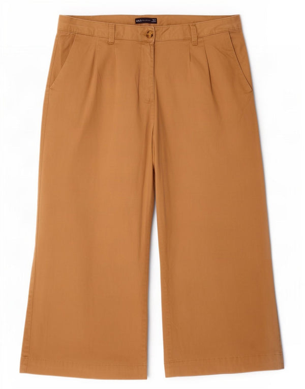Pantaloni corti con pegged da donna Marks & Spencer UK 20 2XL W40 L26 Marrone