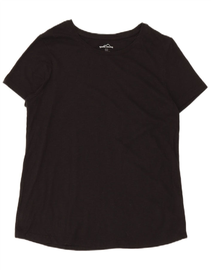 T-shirt da donna Eddie Bauer Top UK 14 grande cotone nero