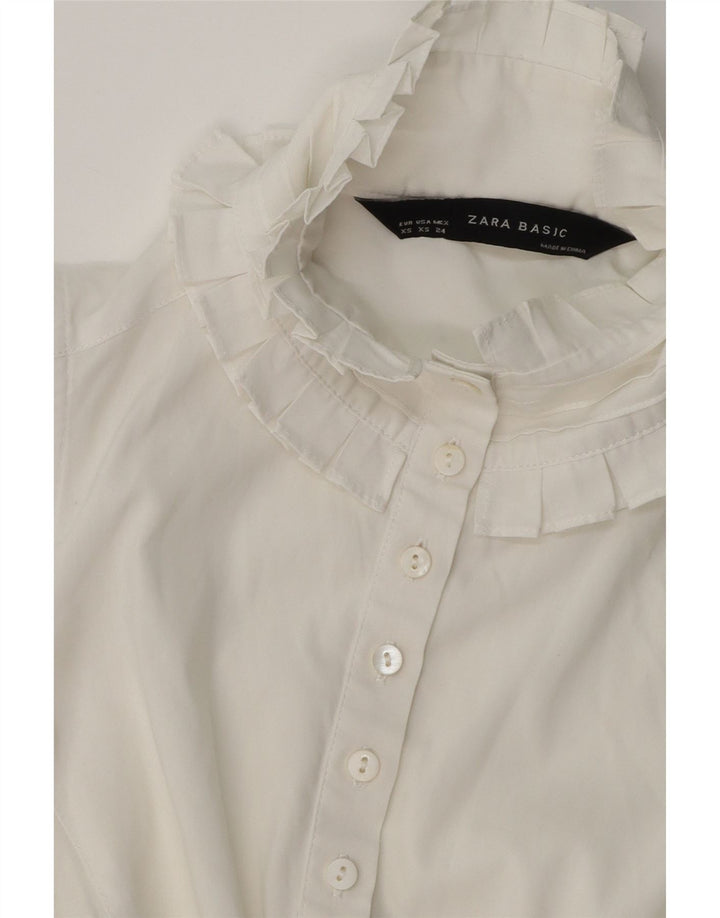 ZARA Womens Sleeveless Pullover Shirt UK 6 XS White