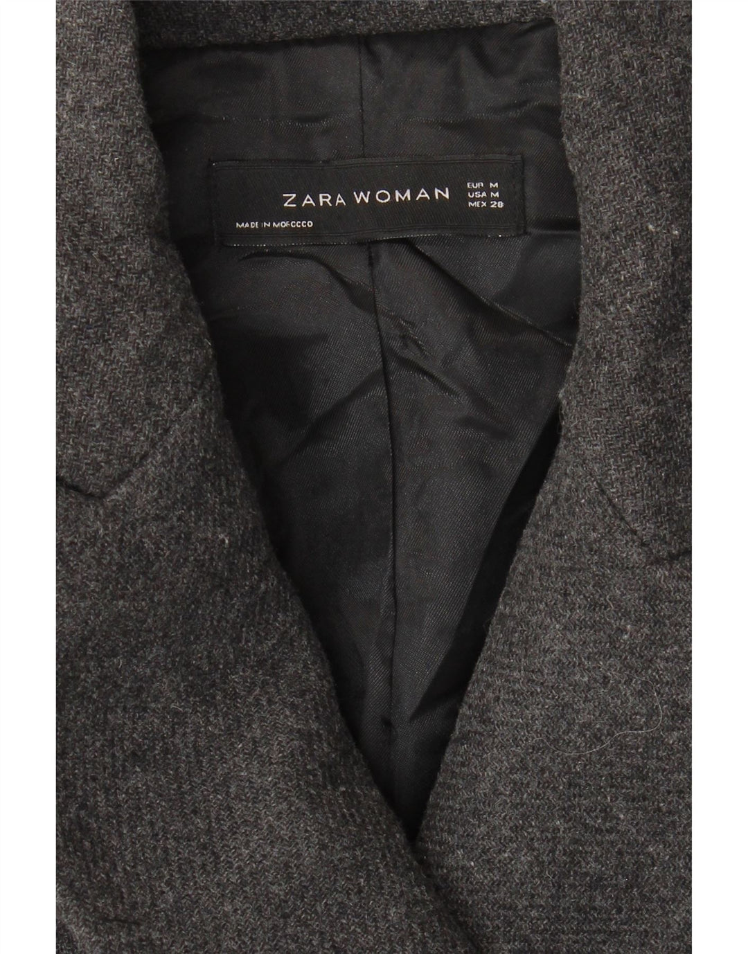 Cappotto doppiopetto da donna ZARA UK 12 Grigio medio