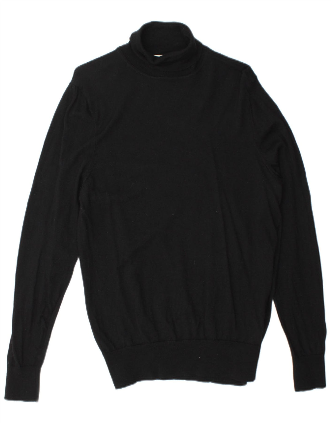 Maglione maglione a collo alto da uomo John Lewis in lana nera media