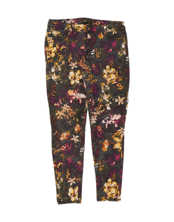 Jeans skinny da donna Zara EU 44 XL W34 L27 floreale multicolore