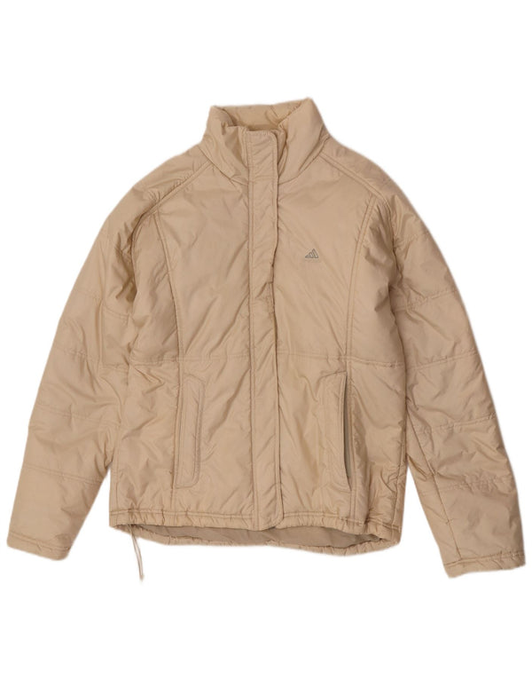 Giacca imbottita da donna Adidas UK 16 Large Beige in poliammide