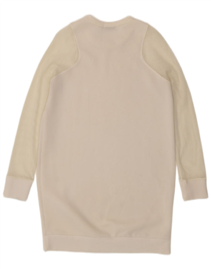 Abito maglione in felpa da donna Zara UK 12 medio bianco sporco