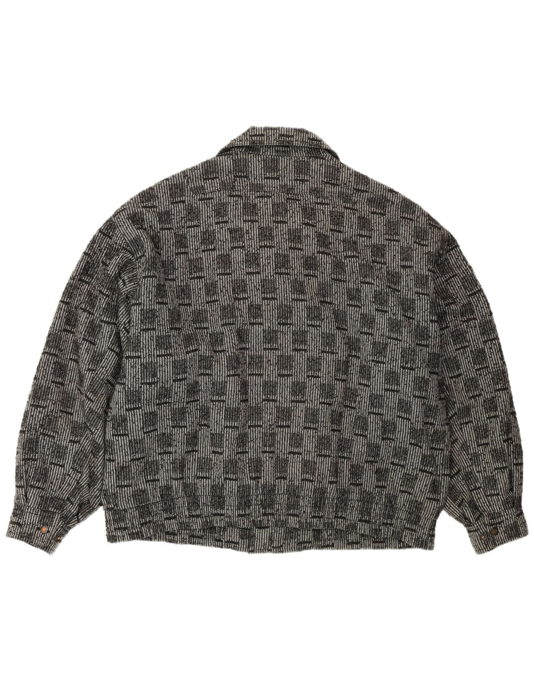 Giubbotto bomber da uomo VINTAGE IT 52 XL Lana a quadri grigi