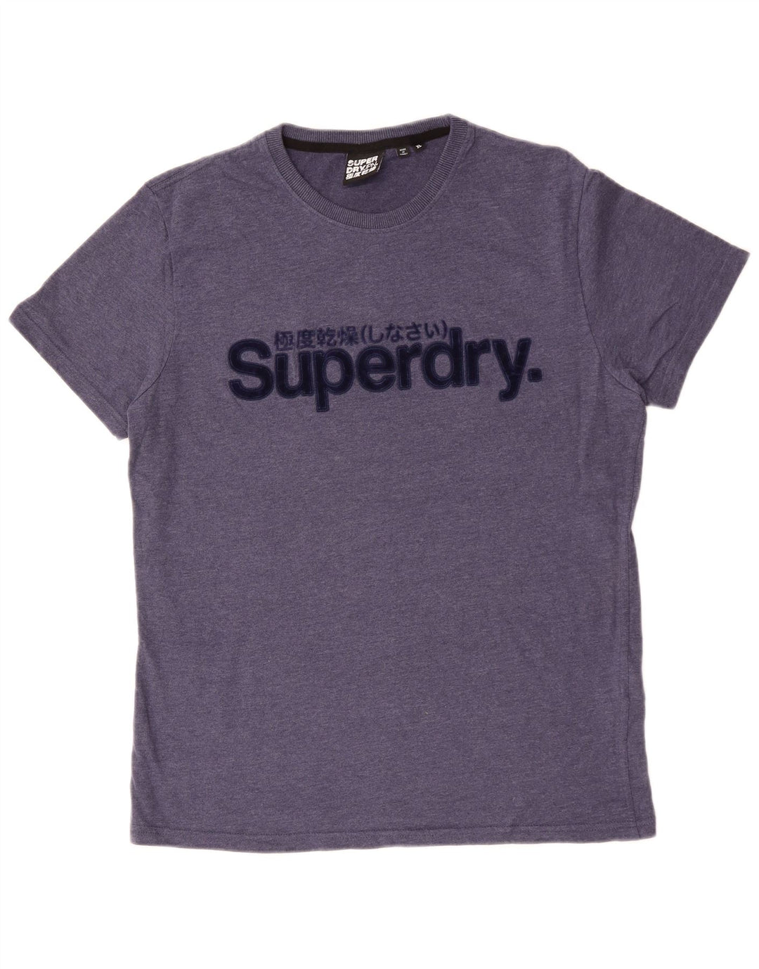 T-shirt grafica da uomo SUPERDRY Top XL in cotone blu