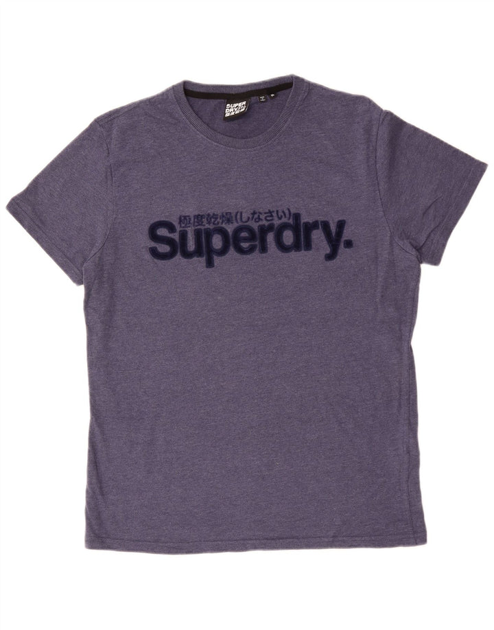 T-shirt grafica da uomo SUPERDRY Top XL in cotone blu